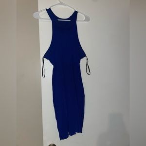 Bebe royal blue dress.mini/midi depending on height. Good stretch